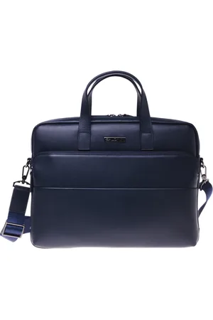 BALDININI Tassen, Heren, Blauw, ONE Size, Nylon, Professional bag in leather and nylon