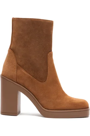 Stuart Weitzman Schoenen, Dames, Bruin, 40 1/2 EU, Suède, Bethenny 80 Zip Bootie