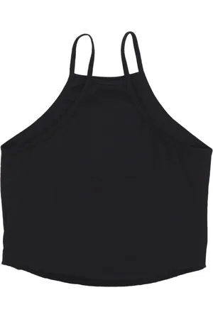 Nike Tops, Dames, Zwart, M, Polyester, Geribbelde Tanktop Zwart/Wit