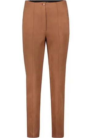 Betty Barclay Broeken, Dames, Bruin, XL, Slim Fit Basic Hose