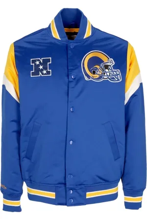Mitchell & Ness Jassen, Heren, Blauw, M, Polyester, NFL Losram Bomberjack Originele Teamkleuren