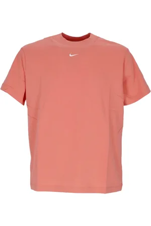 Nike Tops, Dames, Roze, XS, Katoen, Essentials Tee Sportswear T-shirt Geborduurd