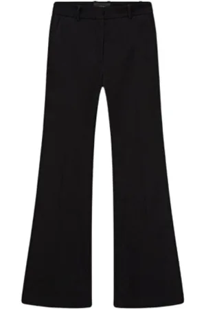 Joseph Broeken, Dames, Zwart, XL, Katoen, Stretch Gabardine Flare Broek