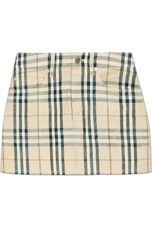 Burberry Rokken, Dames, , 3Xs, Katoen, Rok met Ruitpatroon