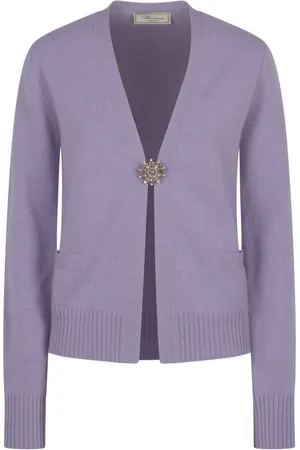 BLUMARINE Truien, Dames, Paars, S, Wol, Cardigan Sweaters