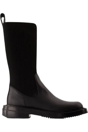 Alexander Wang Schoenen, Dames, Zwart, 38 EU, Leer, Zwarte Leren Instap Soklaarzen