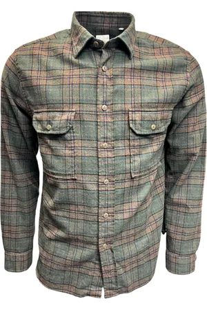 Xacus Overhemden, Heren, Groen, 2Xl, Katoen, Flanellen Katoenen Legacy Geruite Shirt Groen Bruin