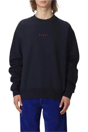 Marni Sweatshirts & Hoodies, Heren, Blauw, M, Katoen, Casual Katoenen T-shirt