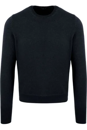 DRUMOHR Truien, Heren, Blauw, S, Kasjmier, Kasjmier Crewneck Sweater Fw 23 Regular Fit