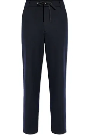 Moncler Broeken, Heren, Blauw, XL, Wol, Wollen Broek