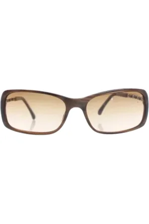 CHANEL Pre-owned, Dames, Zwart, ONE Size, Pre-owned Plastic sunglasses