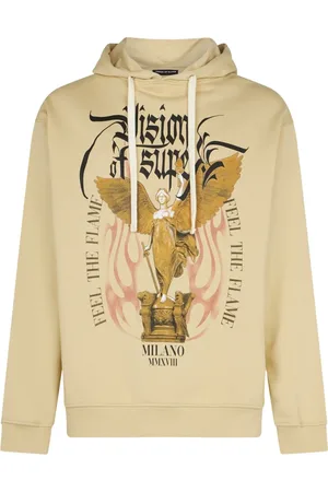 Vision Of Super Sweatshirts & Hoodies, Heren, , S, Katoen, Gotische Vlammen Lichtgewicht Hoodie