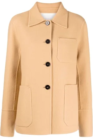 Jil Sander Jassen, Dames, , S, Wol, wollen jas met knoopsluiting