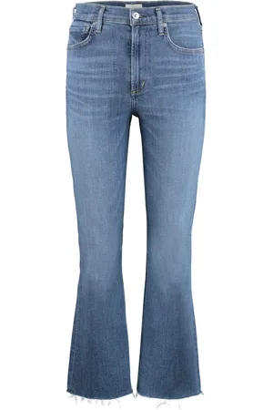 Citizens of Humanity Jeans, Dames, Blauw, W25, Katoen, Cropped Jeans met Contraststiksels