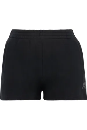 Alexander Wang Korte broeken, Dames, Zwart, M, Katoen, Katoenen shorts met elastische tailleband
