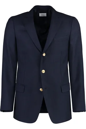 Bally Jassen, Heren, Blauw, M, Wol, Wollen Blazer met Reverskraag