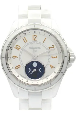 CHANEL Pre-owned, Heren, Grijs, ONE Size, Pre-owned Fabric watches