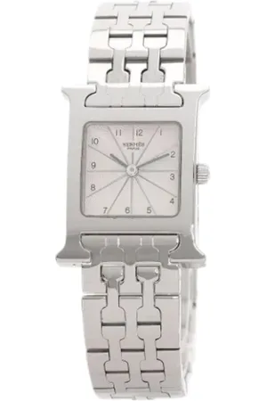 Hermès Pre-owned, Dames, Grijs, ONE Size, Pre-owned Stainless Steel watches