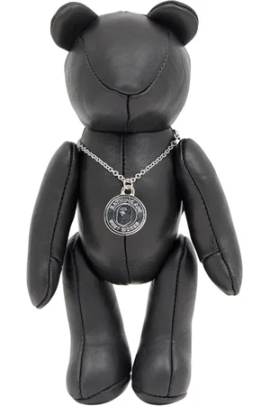 A Bathing Ape Interieur, unisex, Zwart, ONE Size, Leer, Berendoll met logo-hangerketting