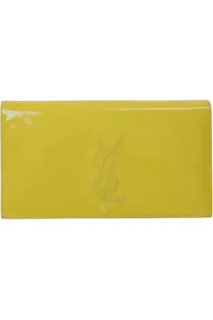 Saint Laurent Pre-owned, Dames, Geel, ONE Size, Pre-owned Leather clutches