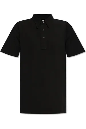 Maison Margiela Tops, Dames, Zwart, L, Katoen, Katoenen polo