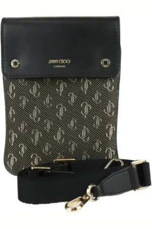 Jimmy Choo Pre-owned, Dames, Zwart, ONE Size, Tweedehands leren schoudertassen