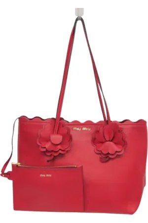 Miu Miu Pre-owned, Dames, Rood, ONE Size, Tweedehands leren schoudertassen