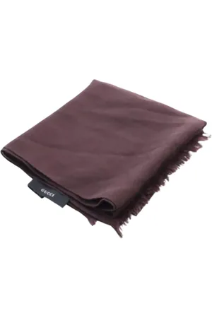 Gucci Pre-owned, Dames, Bruin, ONE Size, Wol, Pre-owned Wool scarves