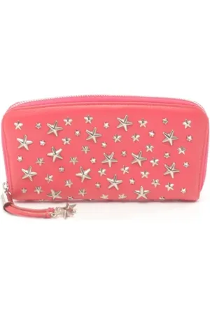Jimmy Choo Pre-owned, Dames, Roze, ONE Size, Tweedehands leren portemonnees
