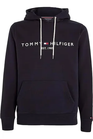 Tommy Hilfiger Sweatshirts & Hoodies, Heren, Blauw, S, Katoen, Blauwe Hoodie Regular Fit