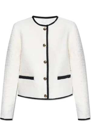 ANINE BING Jassen, Dames, Wit, L, Wol, Wollen jas