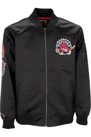Mitchell & Ness Jassen, Heren, Zwart, L, Satijn, Toronto Raptors NBA Bomberjack Lichtgewicht Satijn