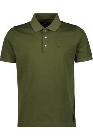 Fendi Tops, Heren, Groen, S, Katoen, Klassieke Katoenen Polo Groen