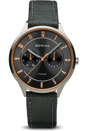 Bering Accessoires, Heren, Zwart, ONE Size, Nylon, Herenhorloge Titanium 39 mm Band Nylon 11539-879