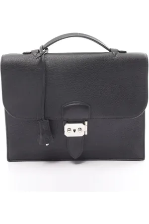 Hermès Pre-owned, Heren, Zwart, ONE Size, Tweedehands leren handtassen