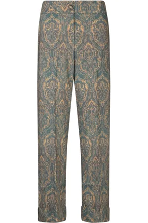 PIERRE-LOUIS MASCIA Broeken, Dames, Groen, M, Groene Broek Verhoog Garderobe Stijl