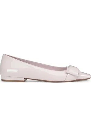 Sergio Rossi Schoenen, Dames, Roze, 37 EU, Leer, Roze Leren Ballerina Flats