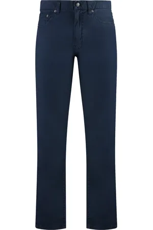 GANT Jeans, Heren, Blauw, W34, Katoen, Katoenen broek met metalen knopen