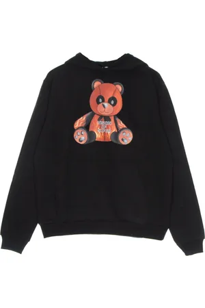 Vision Of Super Sweatshirts & Hoodies, Heren, Zwart, S, Katoen, Zwarte Print Hoodie Lichtgewicht Hoodie