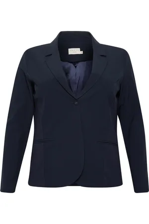 Kaffe Jassen, Dames, Blauw, 2Xl, Midnight Marine Blazer Jas