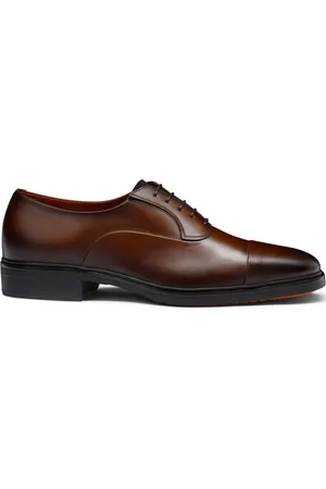 santoni Schoenen, Heren, Bruin, 42 1/2 EU, Leer, Bruine leren sneakers met Ptera-zool