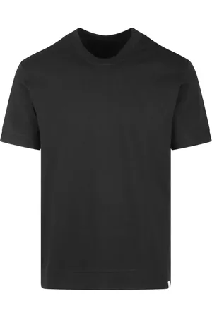 Paolo Pecora Tops, Heren, Zwart, S, Katoen, Katoenen Jersey Crew-Neck T-Shirt Fw 24