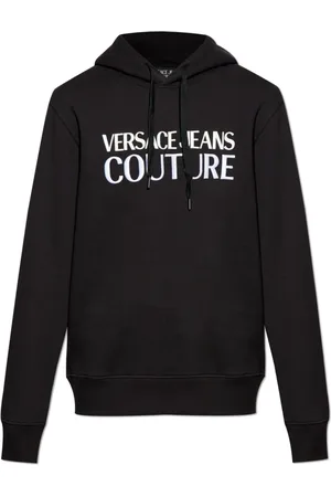 VERSACE Sweatshirts & Hoodies, Heren, Zwart, XL, Katoen, Hoodie