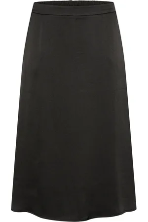 Kaffe Rokken, Dames, Zwart, 3Xl, Polyester, Eenvoudige Zwarte Diepe Rok