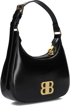 Bibi Lou Tassen, Dames, Zwart, ONE Size, Leer, Elegante Zwarte Schoudertas