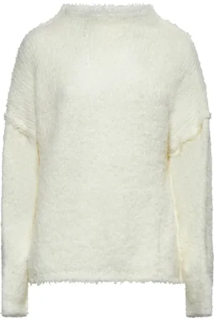 RUS Truien, Dames, Wit, M, Stijlvolle Sweaters Collectie