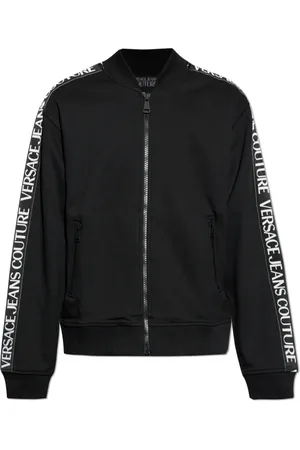 VERSACE Sweatshirts & Hoodies, Heren, Zwart, M, Katoen, Rits-sweatshirt