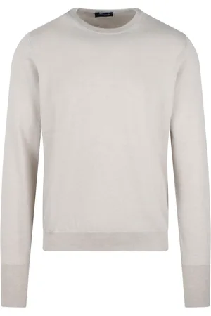 DRUMOHR Truien, Heren, Grijs, 2Xl, Kasjmier, Kasjmier Crewneck Sweater - Gemaakt in Italië