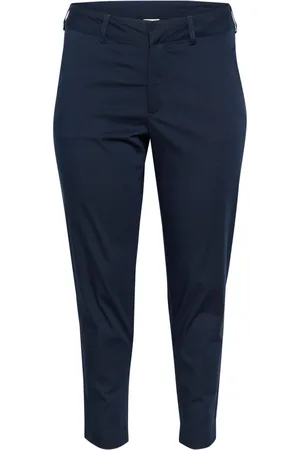 Kaffe Broeken, Dames, Blauw, 5Xl, Midnight Marine Chino Broek