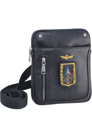 Aeronautica Militare Tassen, Heren, Zwart, ONE Size, Leer, Pilot Tas Am-470